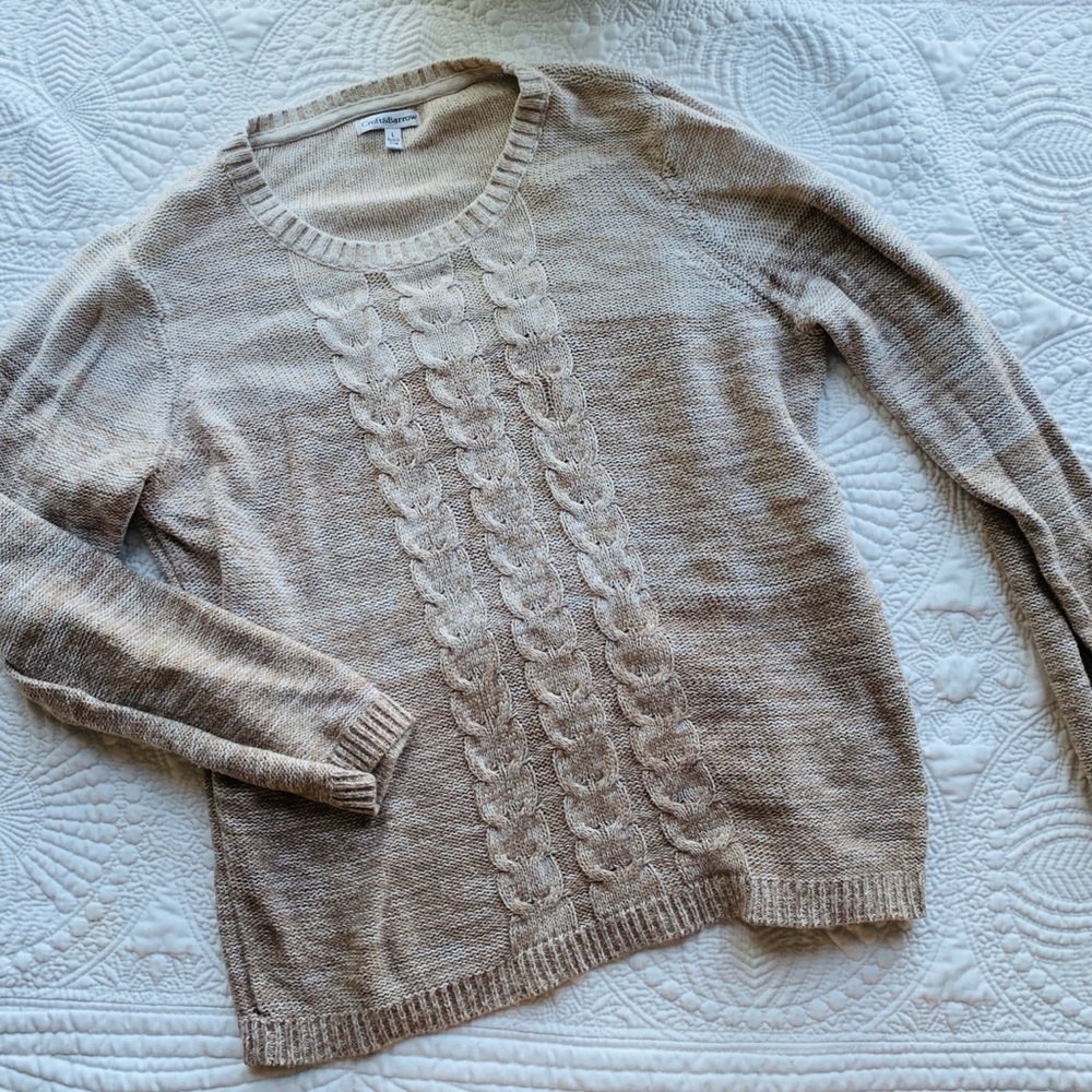 Croft and Barrow Large Tan Sweater.